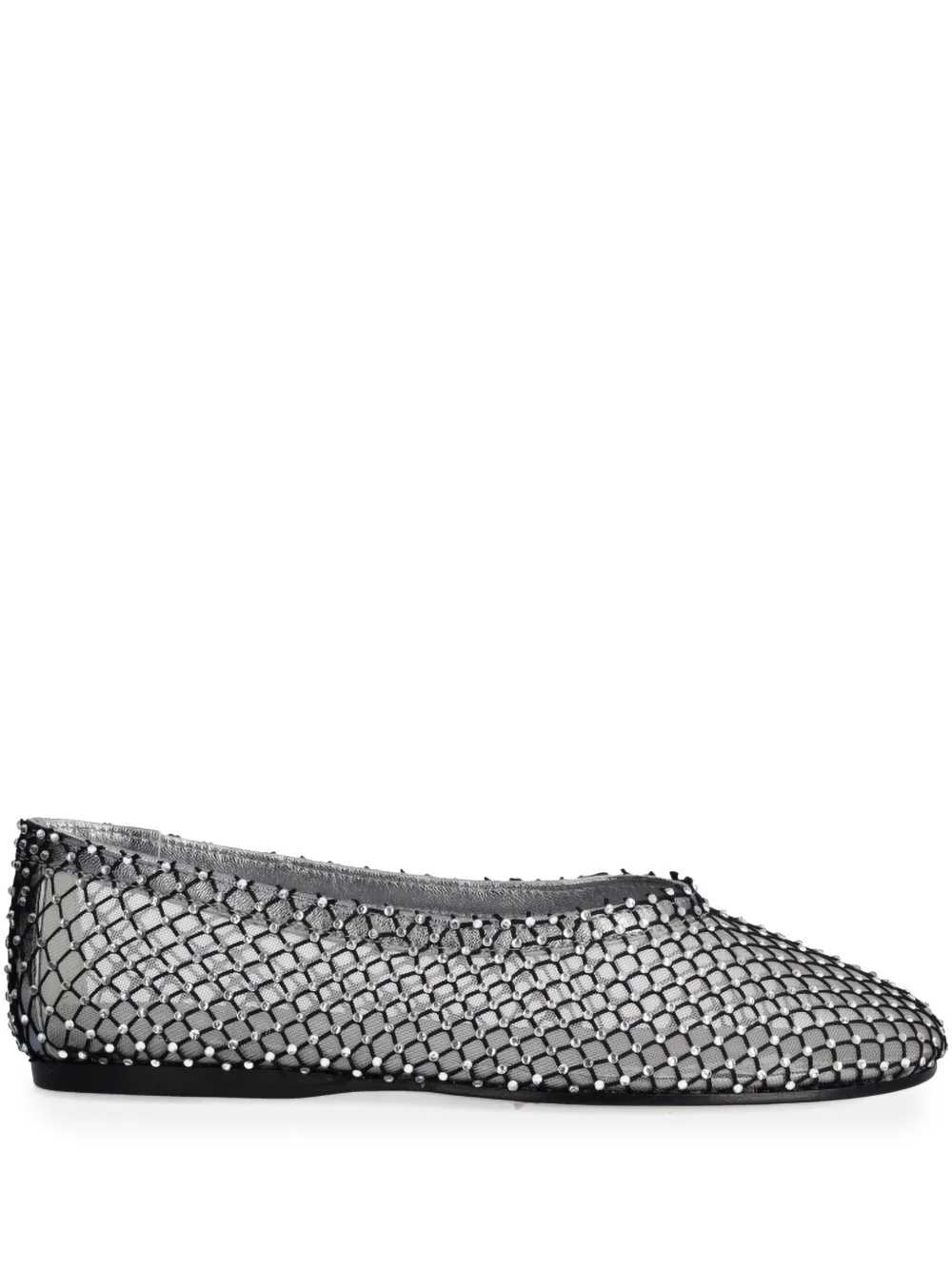 Forte Mesh ballerina's met diamanté detail Zwart