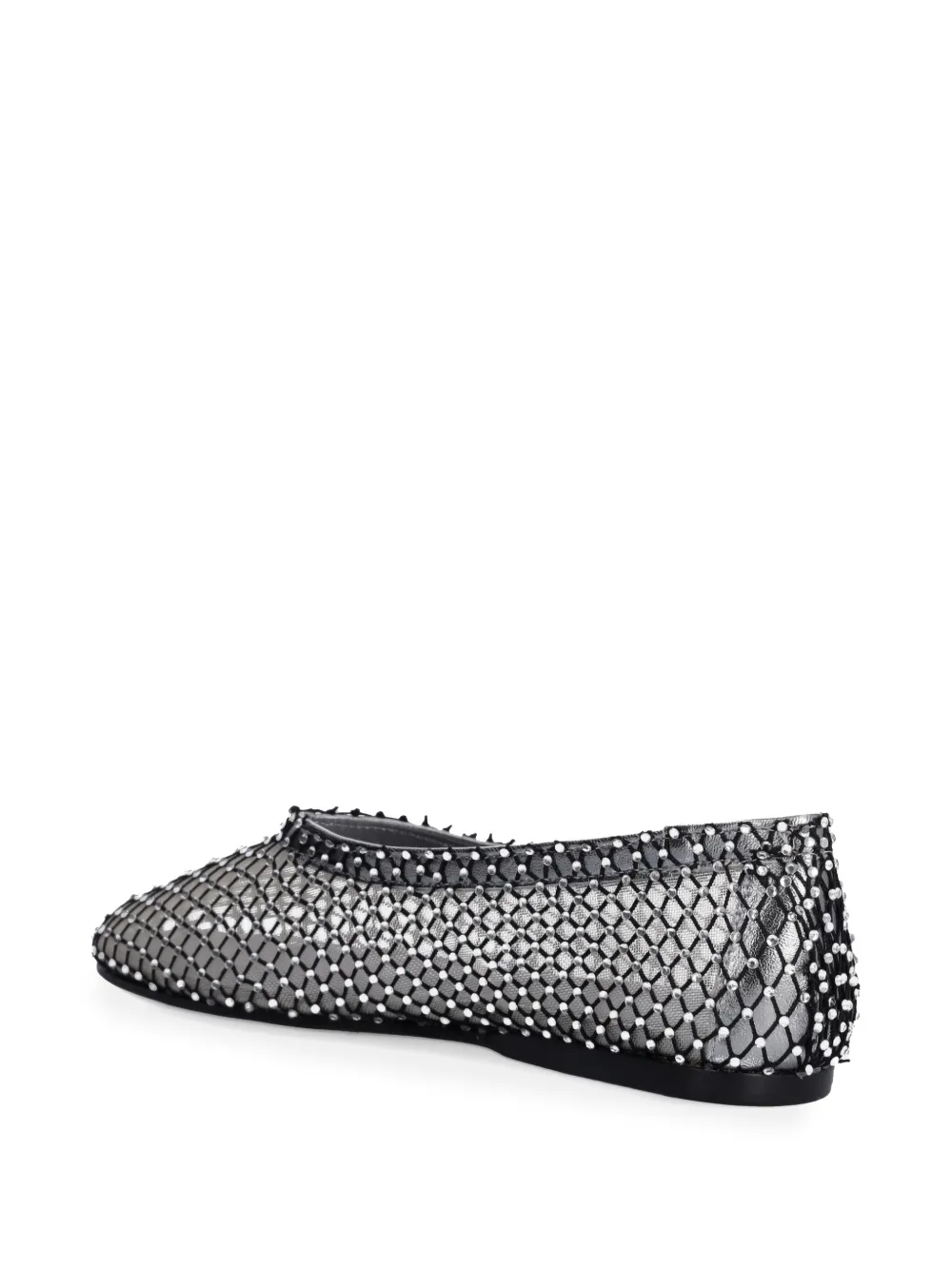 Forte Mesh ballerina's met diamanté detail Zwart