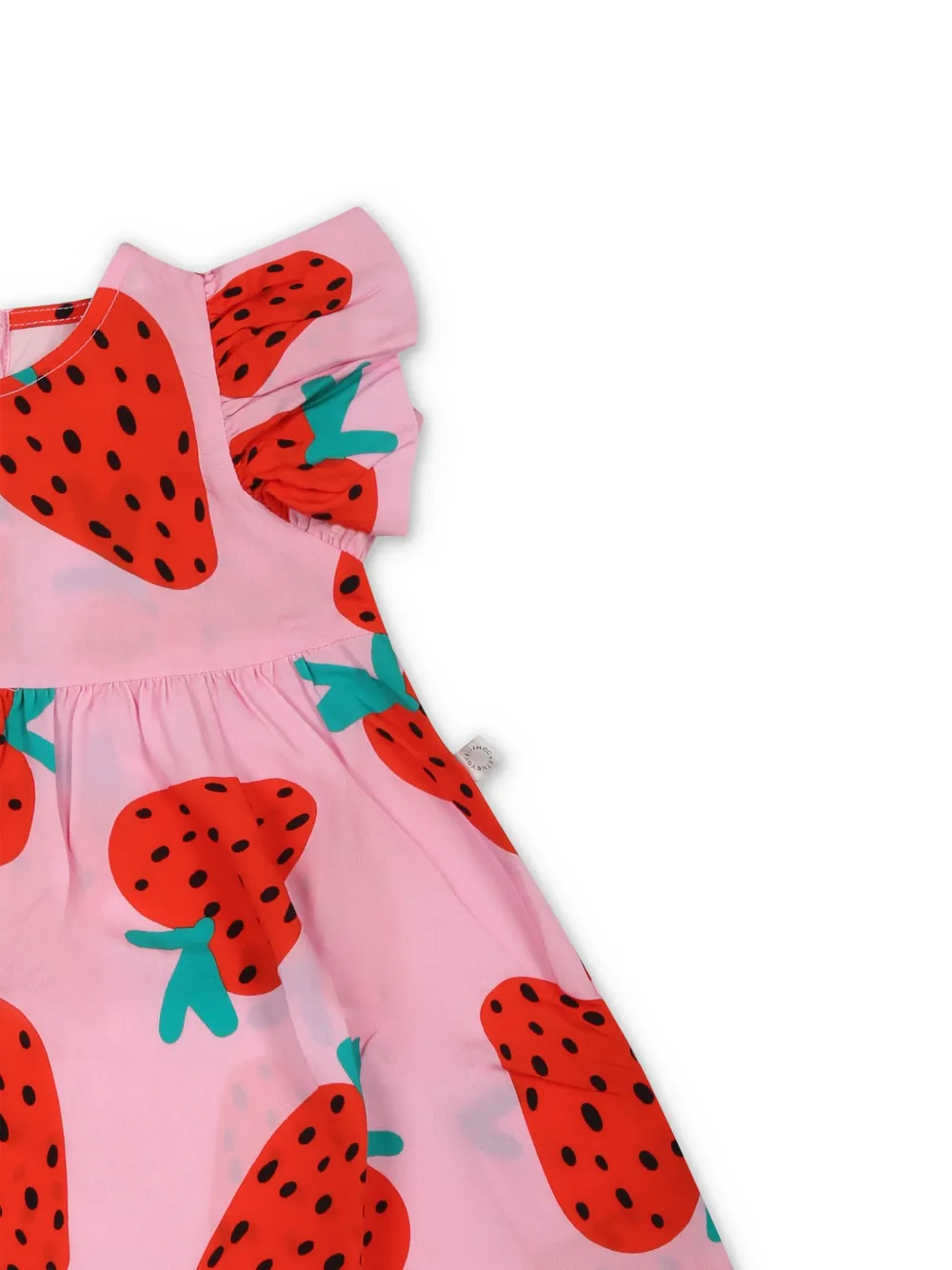 Stella McCartney Kids Jurk met aardbeienprint Roze