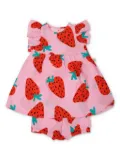 Stella McCartney Kids Strawberry-print dress set - Pink