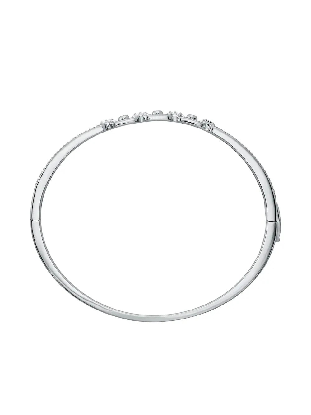 Michael Kors Astor Link Small textured-detail pave bracelet - Argento