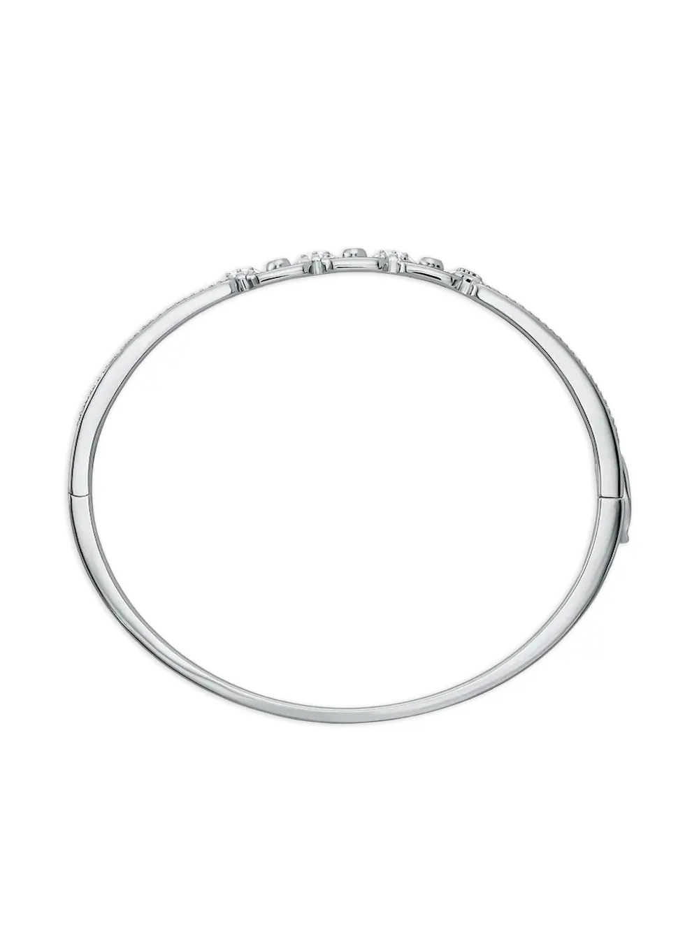Michael Kors Astor Link Small Textured-detail Pave Bracelet In Metallic