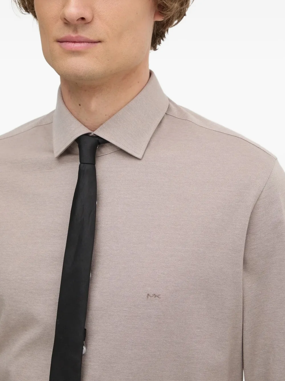 Michael Kors Overhemd met geborduurd logo Beige