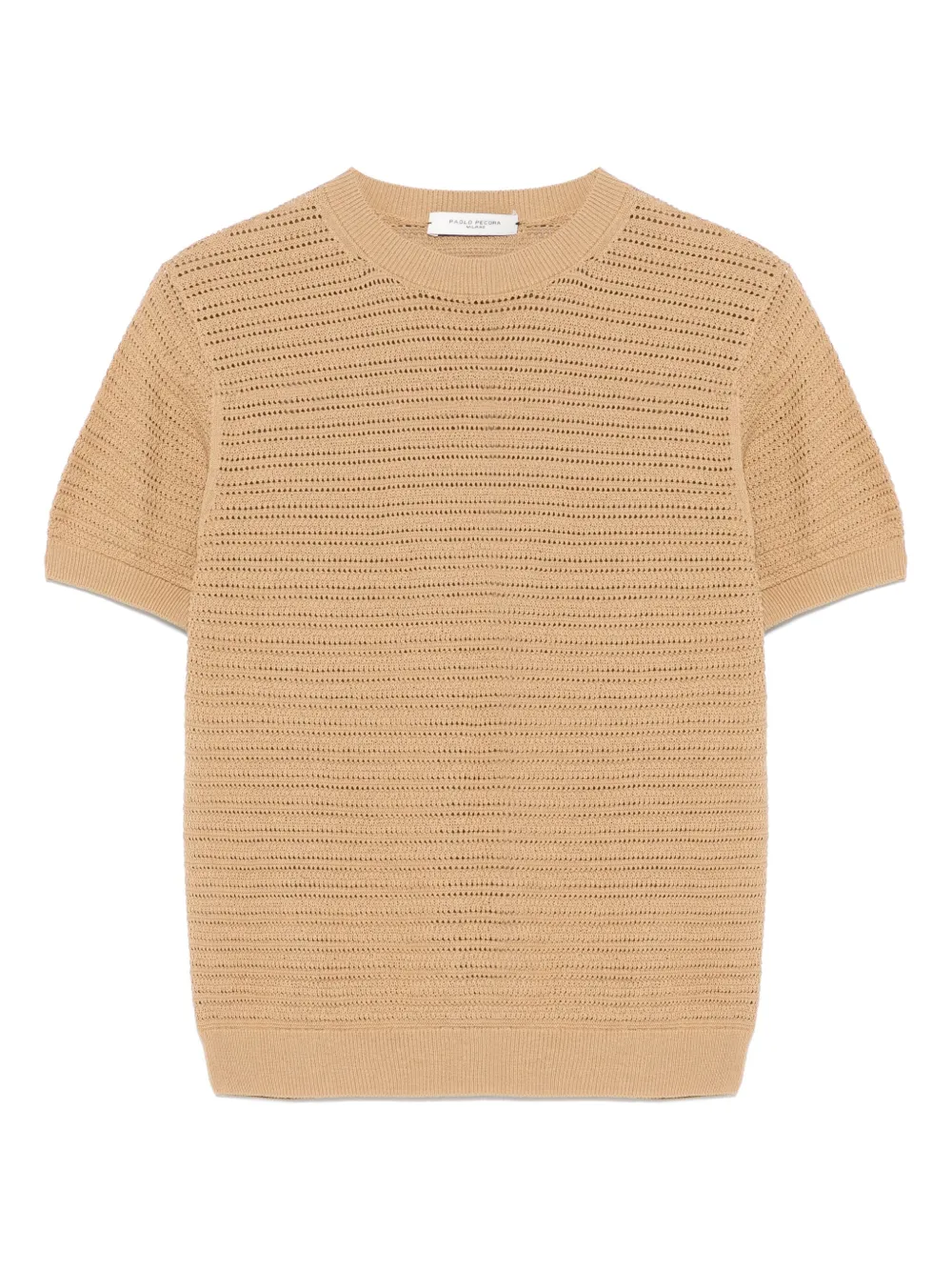 Paolo Pecora Kids Gebreid T-shirt Bruin