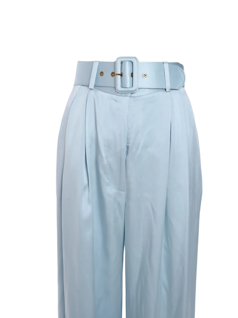 ZIMMERMANN Zijden plooibroek Blauw