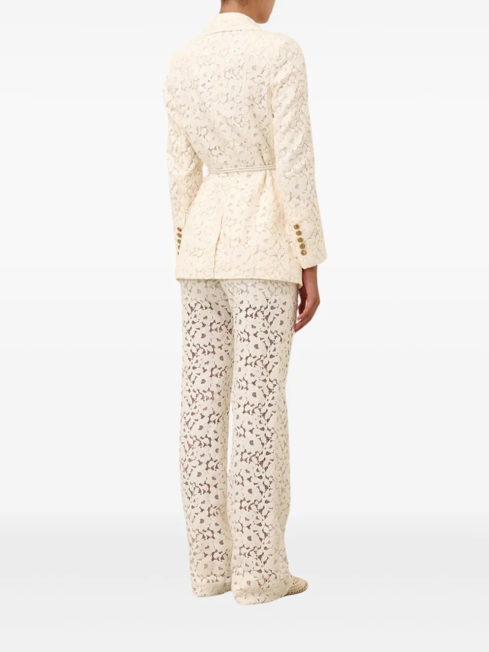 ZIMMERMANN Illuminate broek met kant Beige