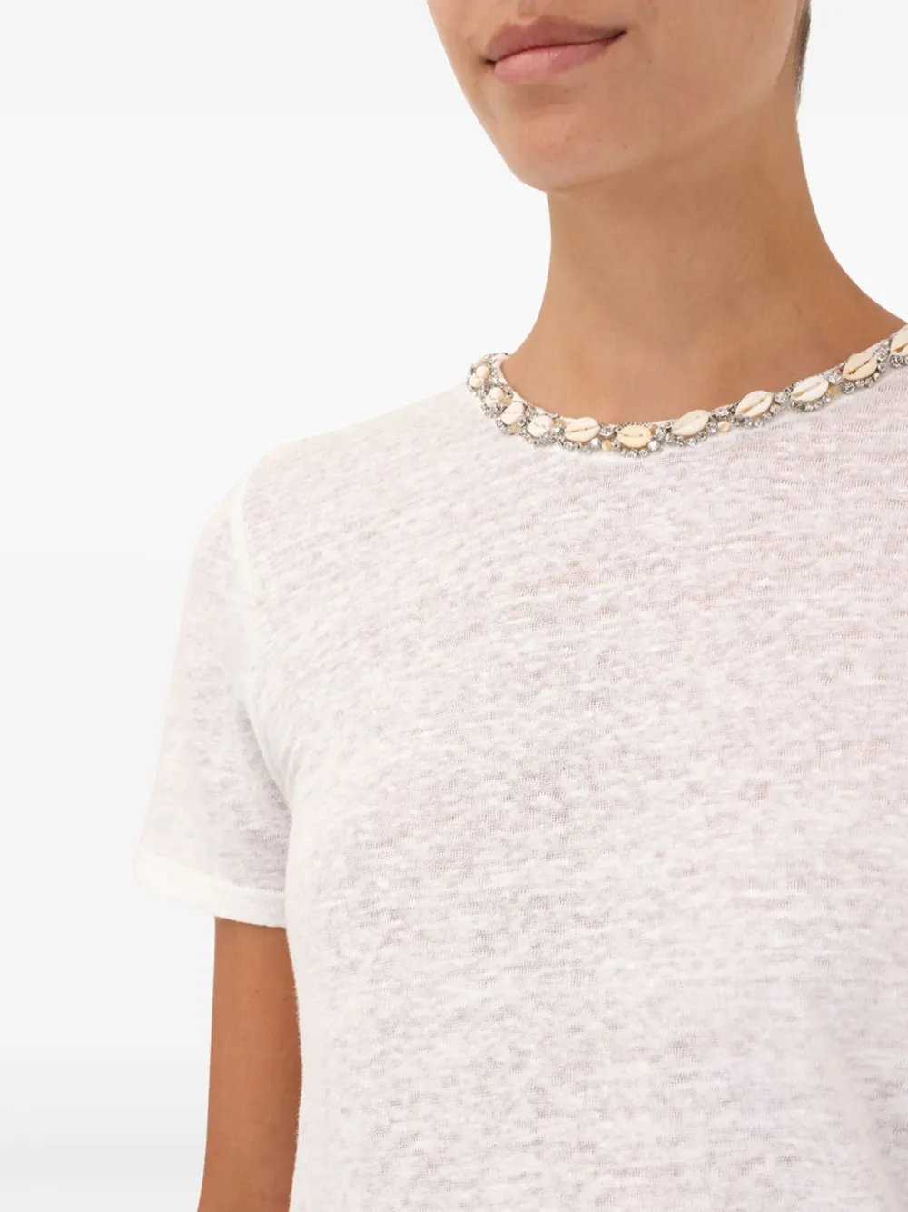 ZIMMERMANN Illuminate T-shirt Wit