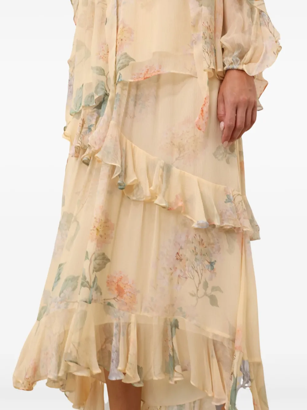 ZIMMERMANN ILLUMINATE ASYMMETRIC MAXI SKIRT