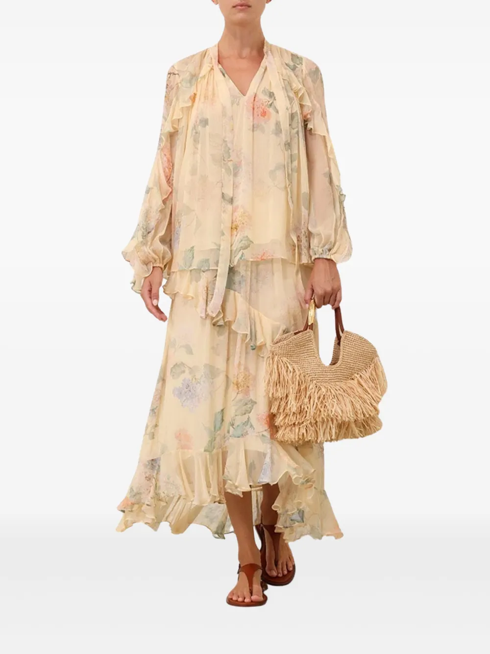 ZIMMERMANN ILLUMINATE ASYMMETRIC MAXI SKIRT