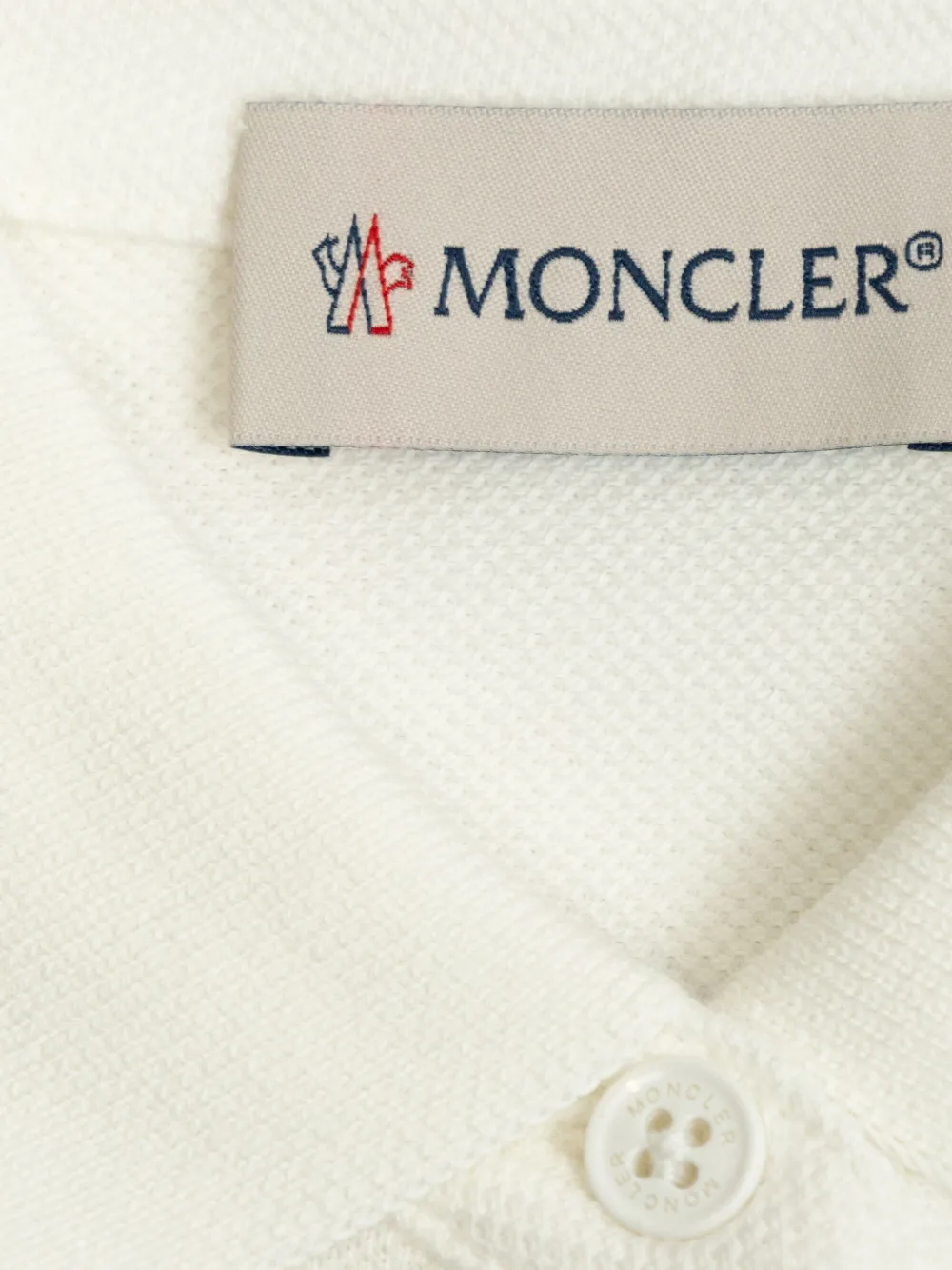 Moncler Enfant Katoenen poloshirt Wit