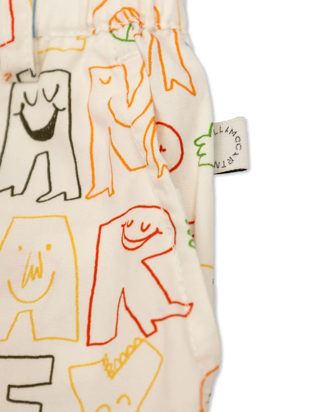 Stella McCartney Kids Broek met grafische print Wit