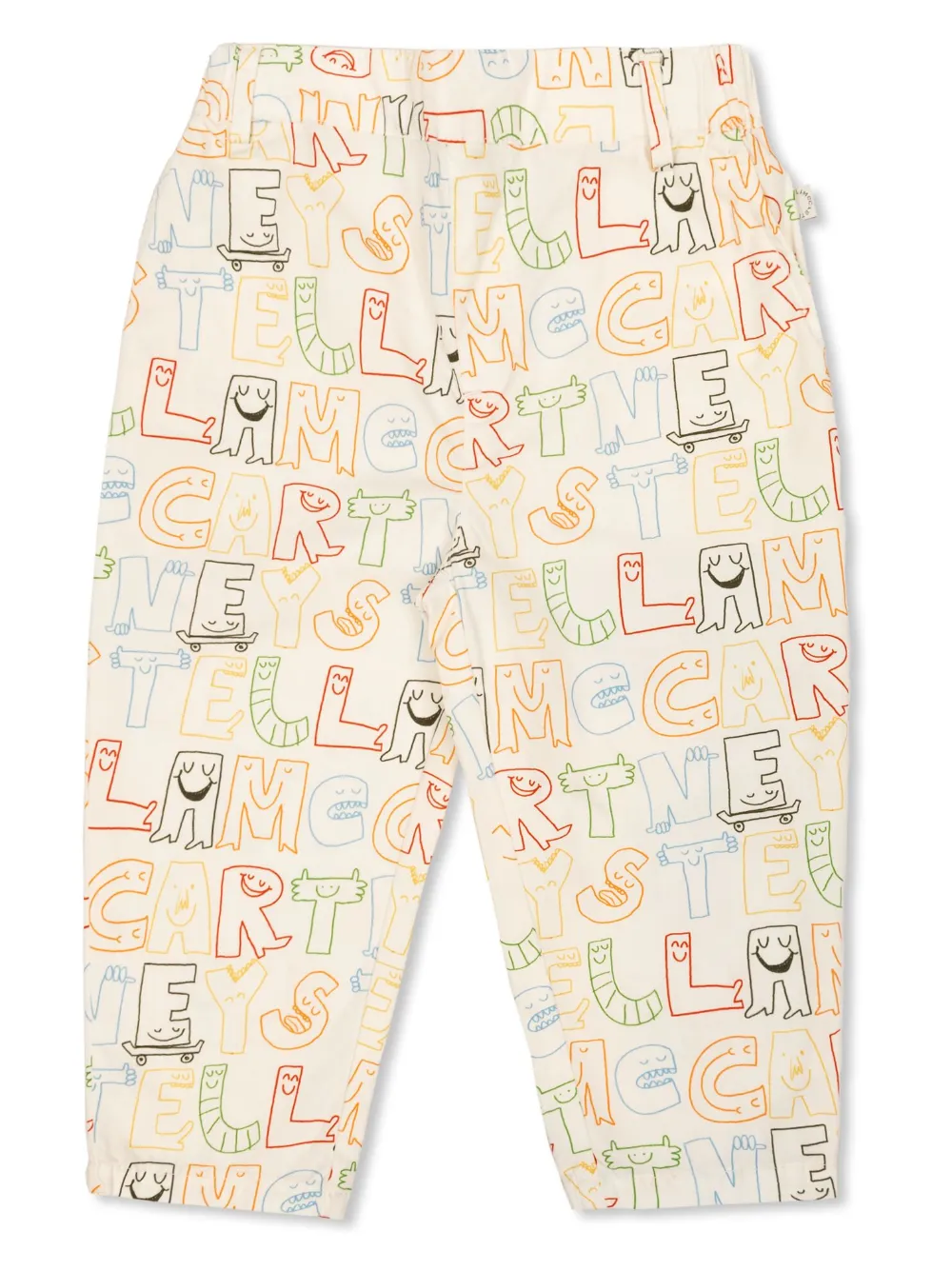 Stella McCartney Kids Broek met grafische print Wit