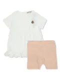 Moncler Enfant logo-appliqué shorts set - White