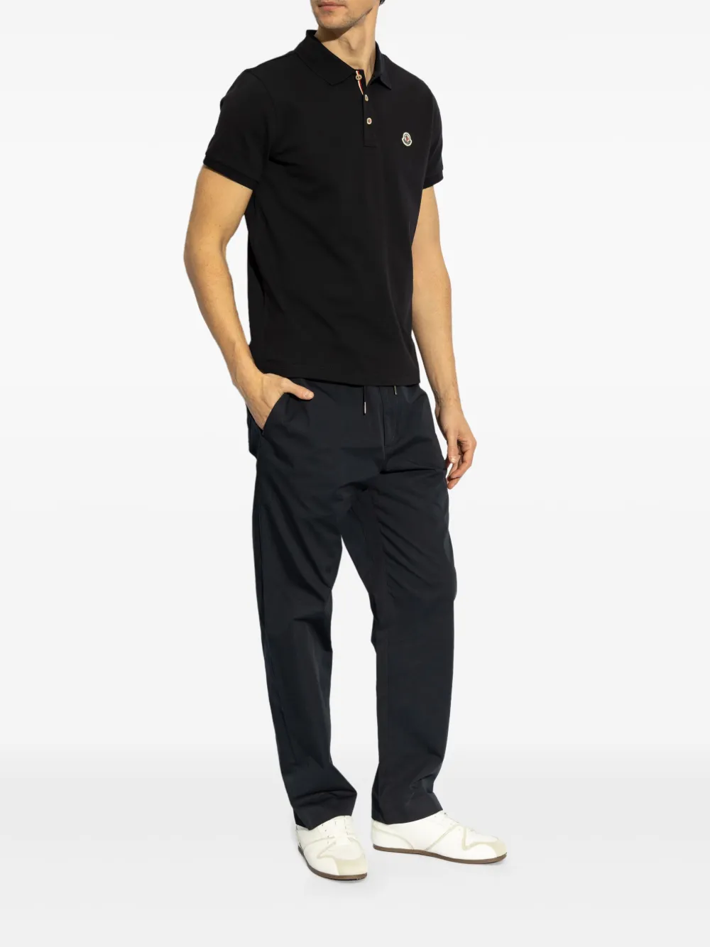 Moncler Poloshirt met logo-applicatie - Blauw