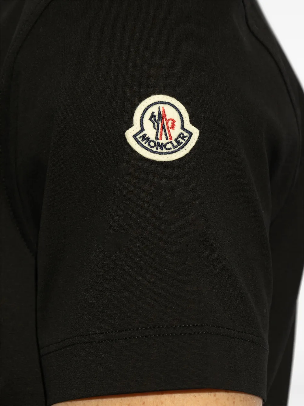 Shop Moncler Cotton Polo Shirt In Black