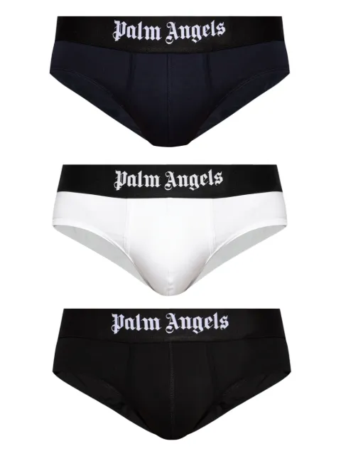 Palm Angels set de  tres piezas de ropa interior con logo en la pretina