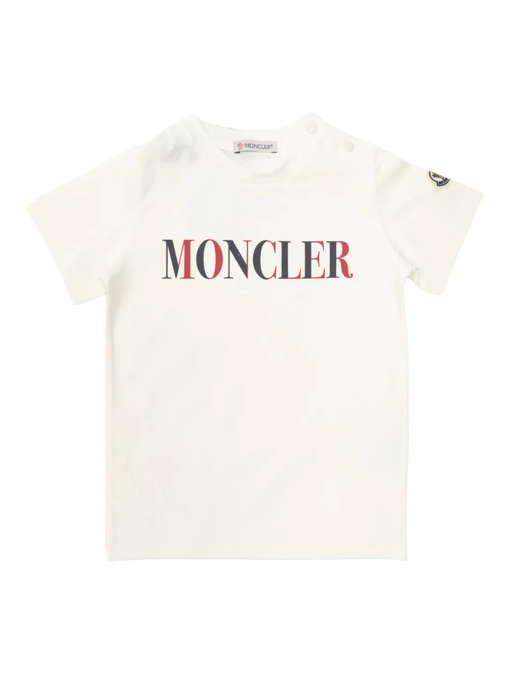 Moncler Enfant T-shirt met logoprint Wit