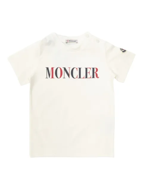 Moncler Enfant playera con logo estampado