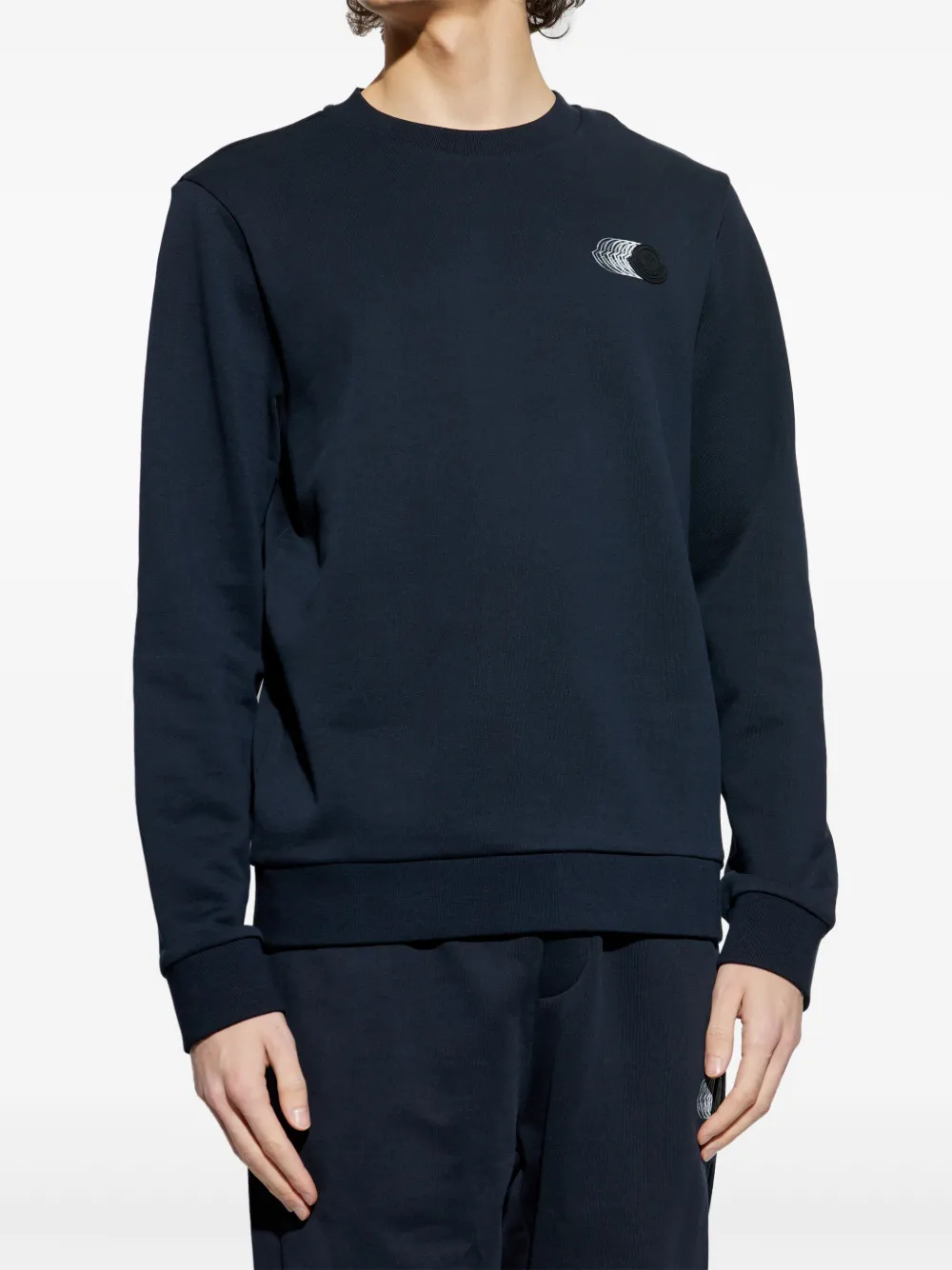 Moncler Sweater met logopatch Blauw