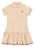 Moncler Enfant logo-patch dress - Pink