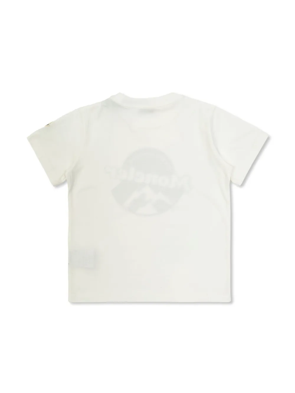 Moncler Enfant T-shirt met logoprint Wit