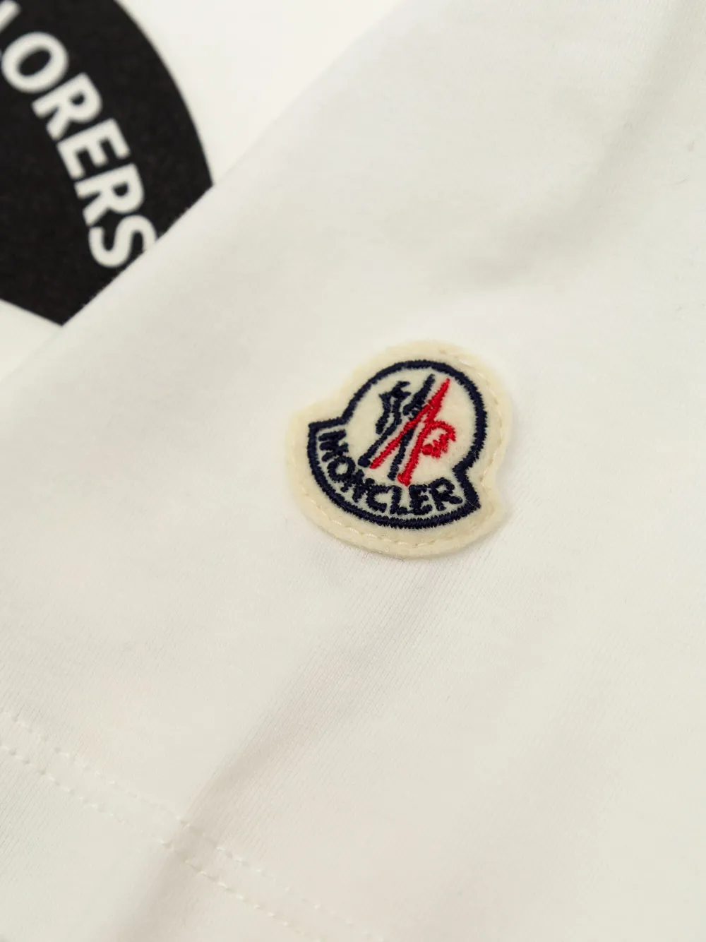 Moncler Enfant T-shirt met logoprint Wit