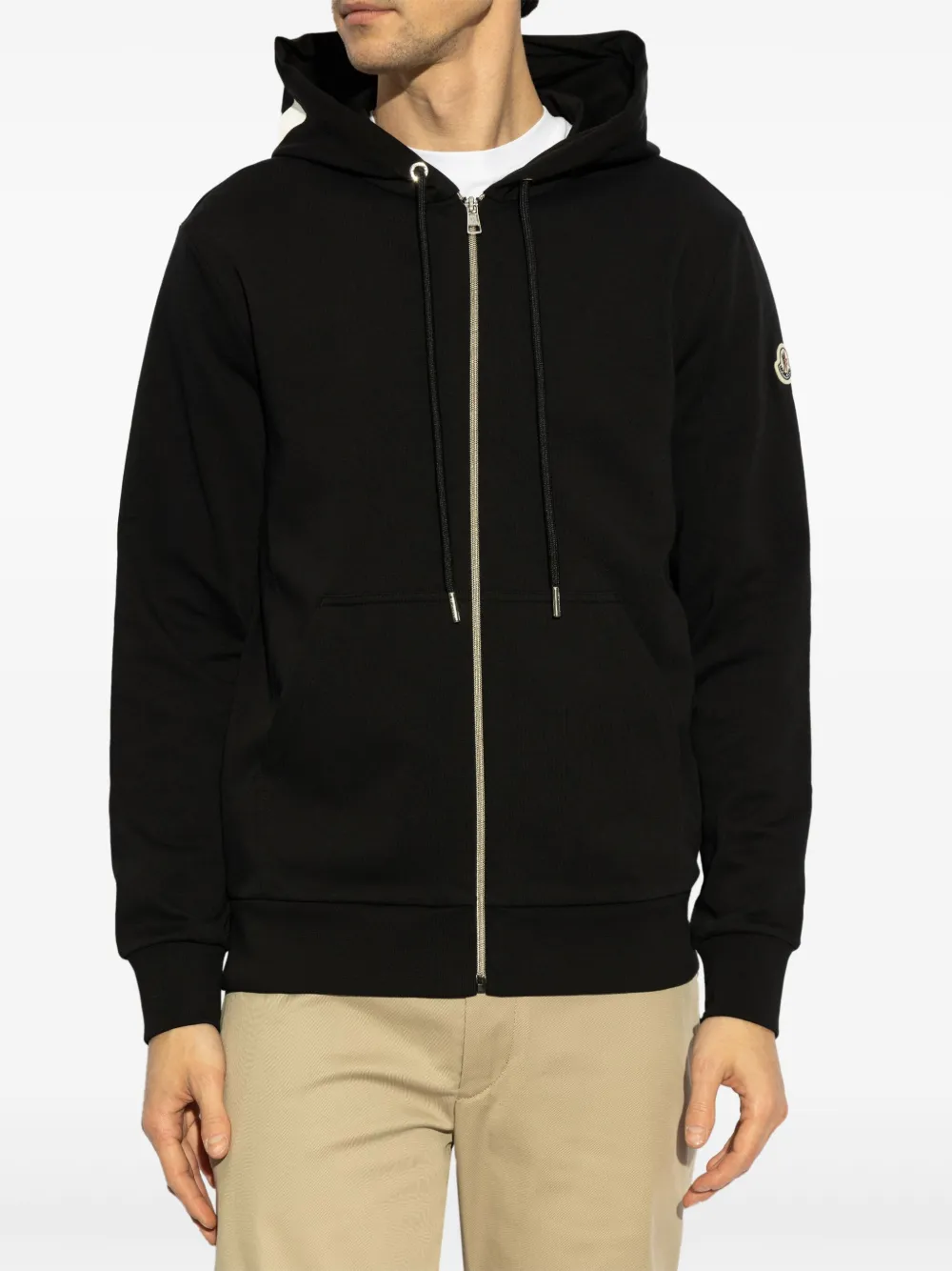 Moncler Vest met logopatch Zwart
