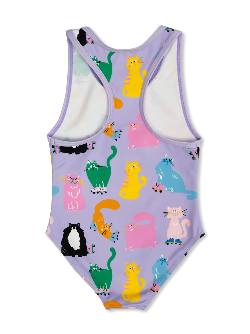 Stella McCartney Kids Badpak met kattenprint - Paars