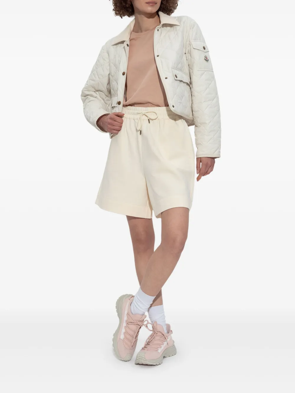 Moncler cotton shorts - Beige