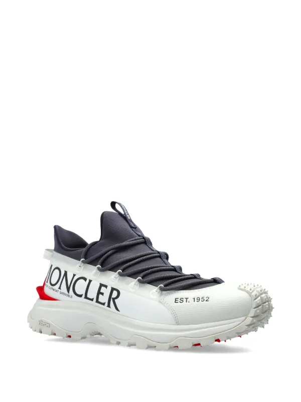 スニーカー MONCLER SNEAKERS WHITE - BLACK Moncler Unisex Low Top Sneakers Leather White Black Grey US