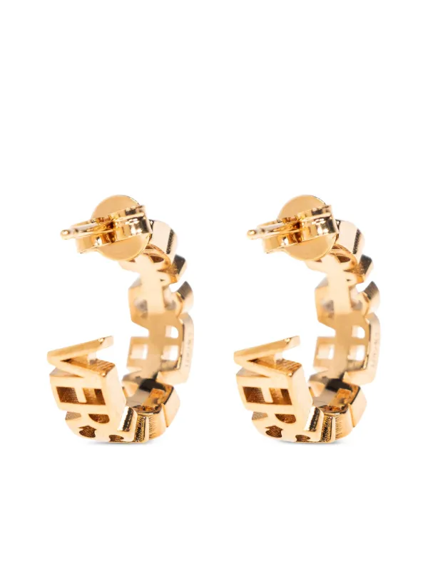 Versace ロゴ フープピアス | ゴールドトーン | FARFETCH JP