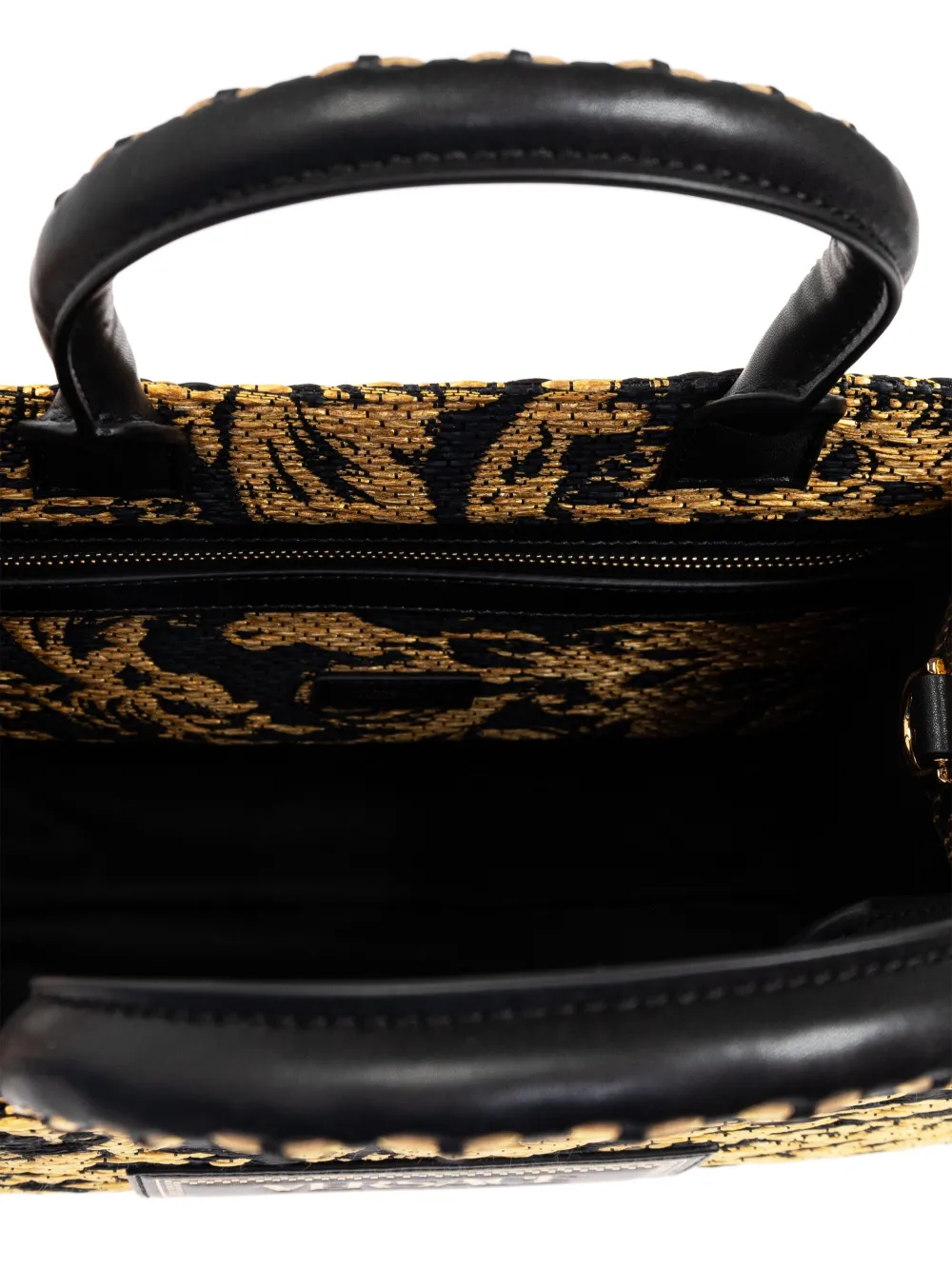 Small Barocco Athena Raffia Tote Bag