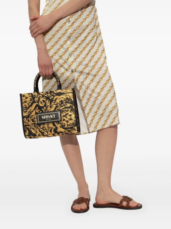 Versace バロッコ アテナ ハンドバッグ S | ブラック | FARFETCH JP