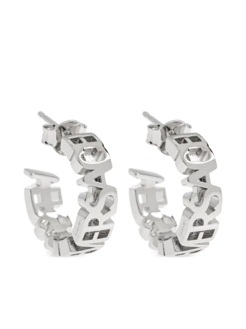 Versace logo-lettering hoop earrings