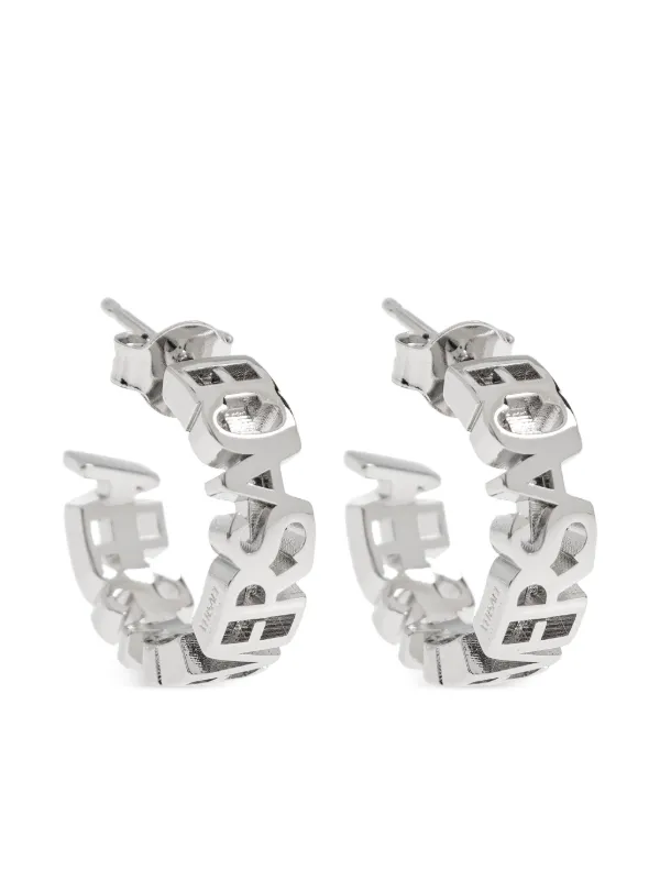 VERSACE シルバー フープ ピアス VERSACE シルバー フープ ピアス - メルカリ