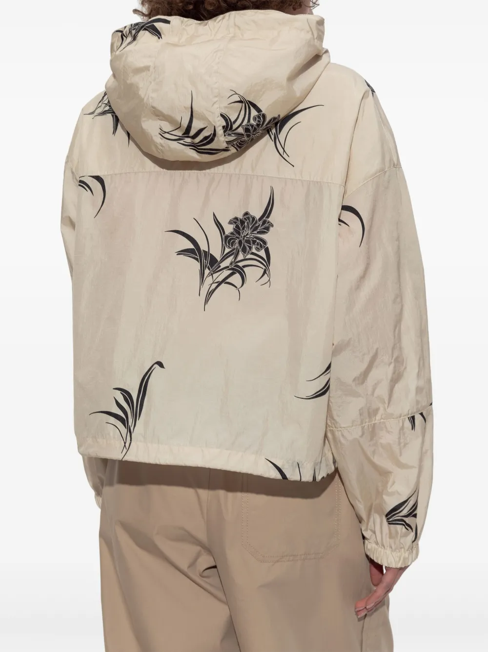 Moncler Jack met bloemenprint Beige