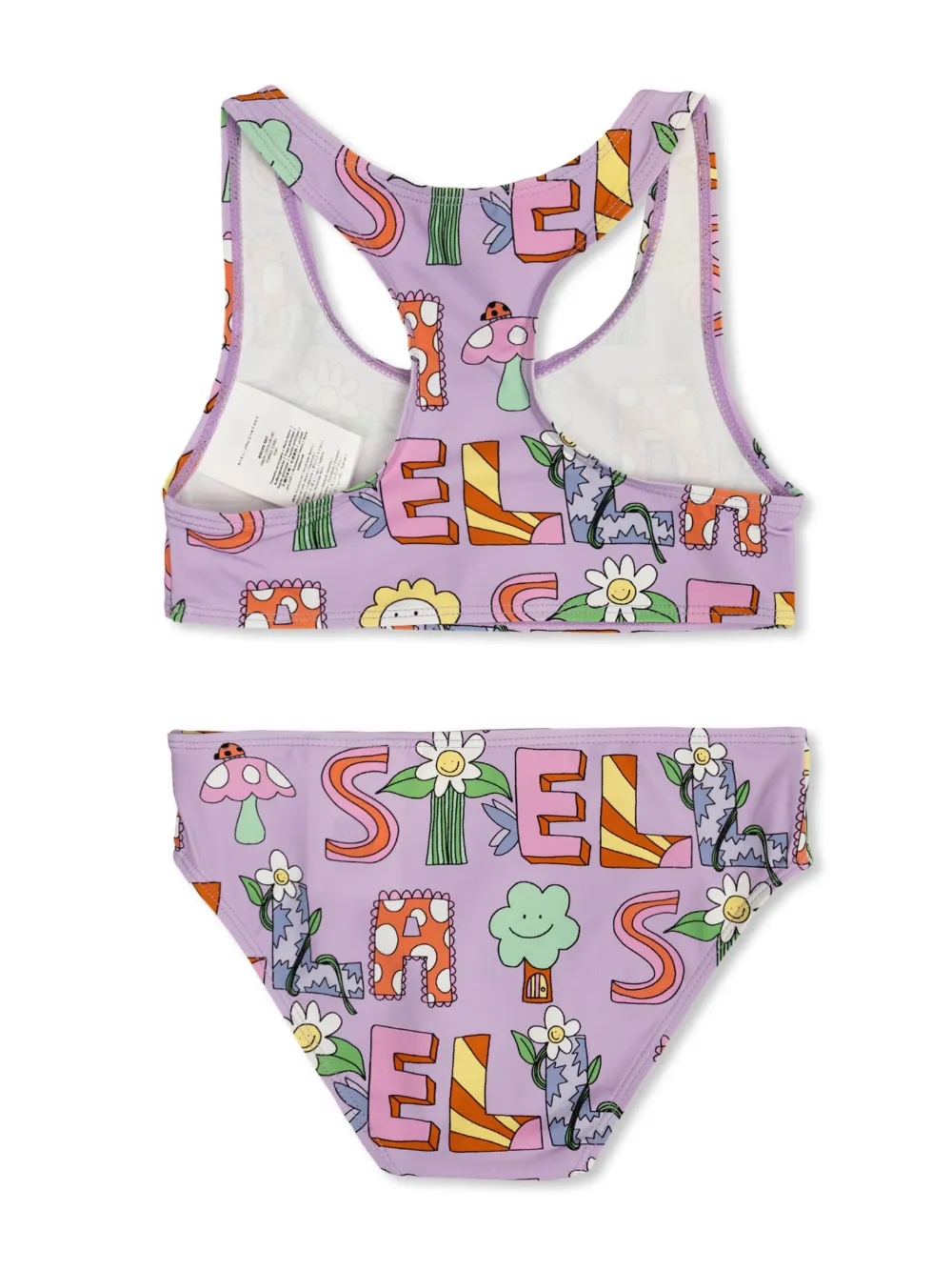 Stella McCartney Kids logo-print bikini - Paars