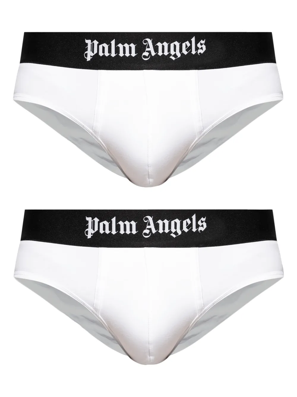 Palm Angels Twee boxershorts met logoband Wit