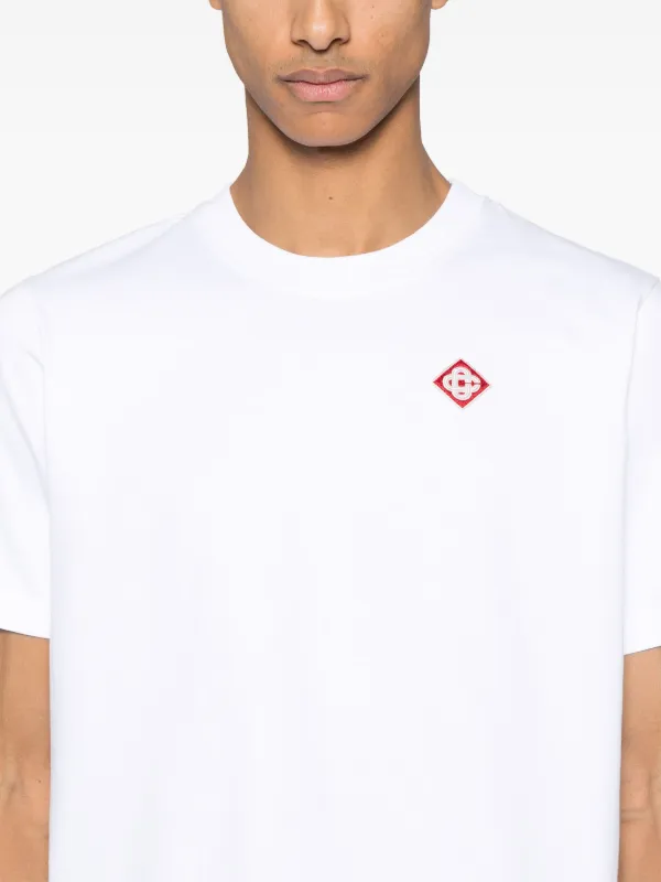 Casablanca Diamond logo-patch T-shirt | White | FARFETCH GE