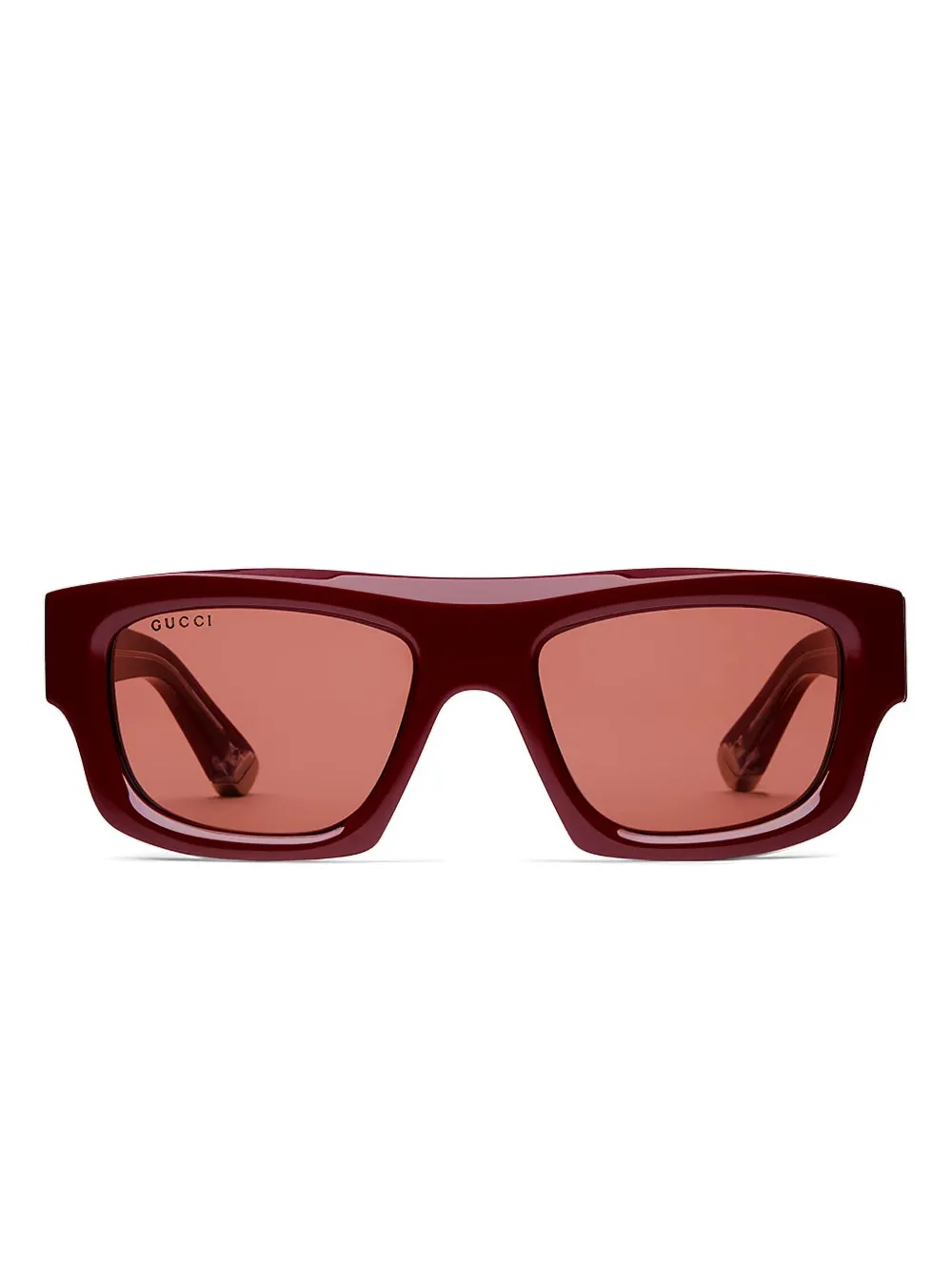 Gucci Eyewear Zonnebril met rechthoekig montuur Rood