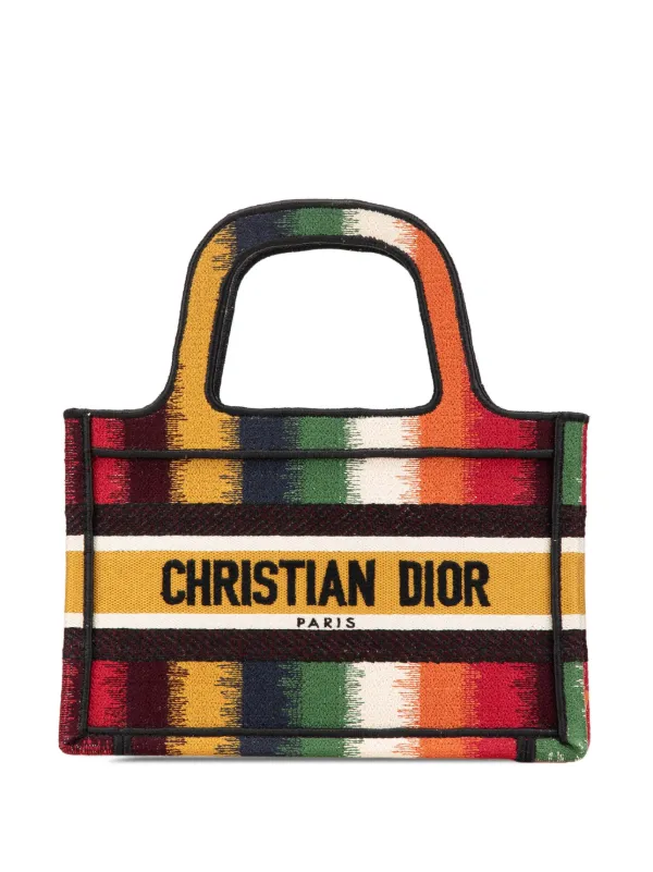Christian Dior Pre-Owned 2020 ミニ Dストライプ ブック トート