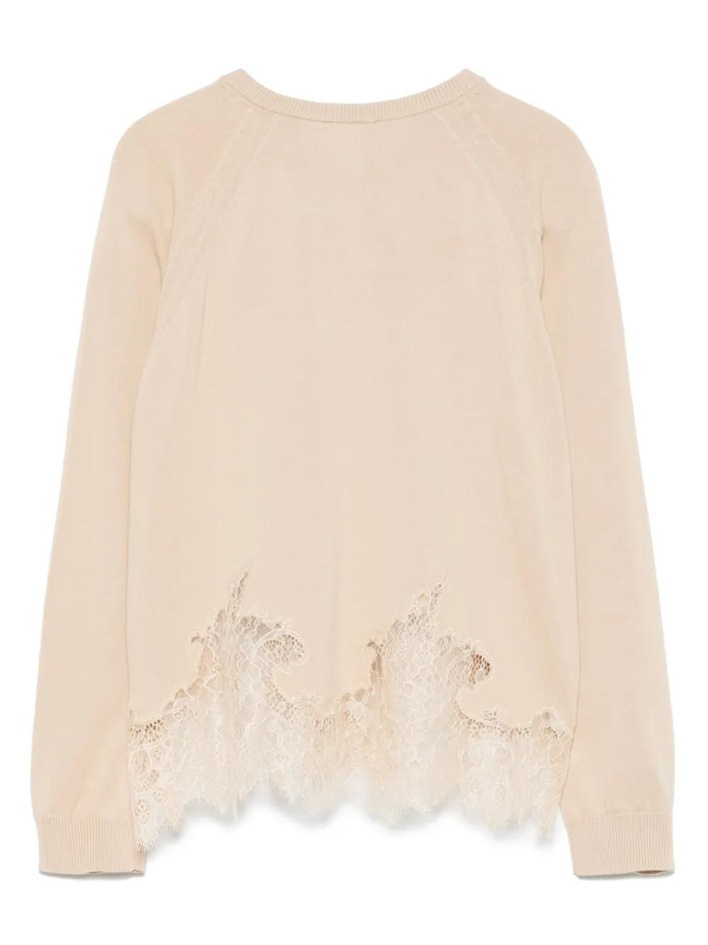 Semicouture Vest met kanten afwerking Beige