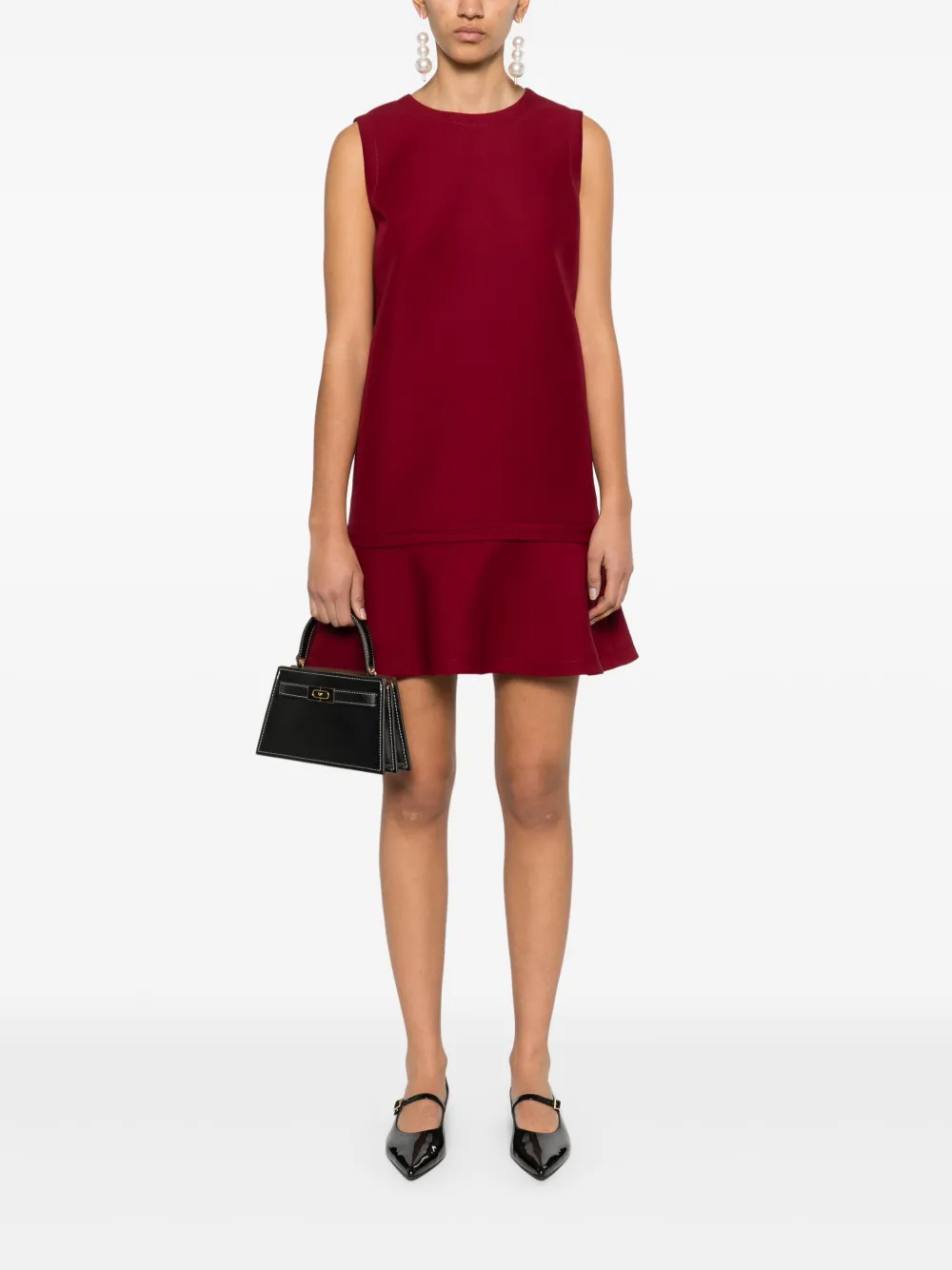 Gucci Jurk met peplum afwerking - Rood