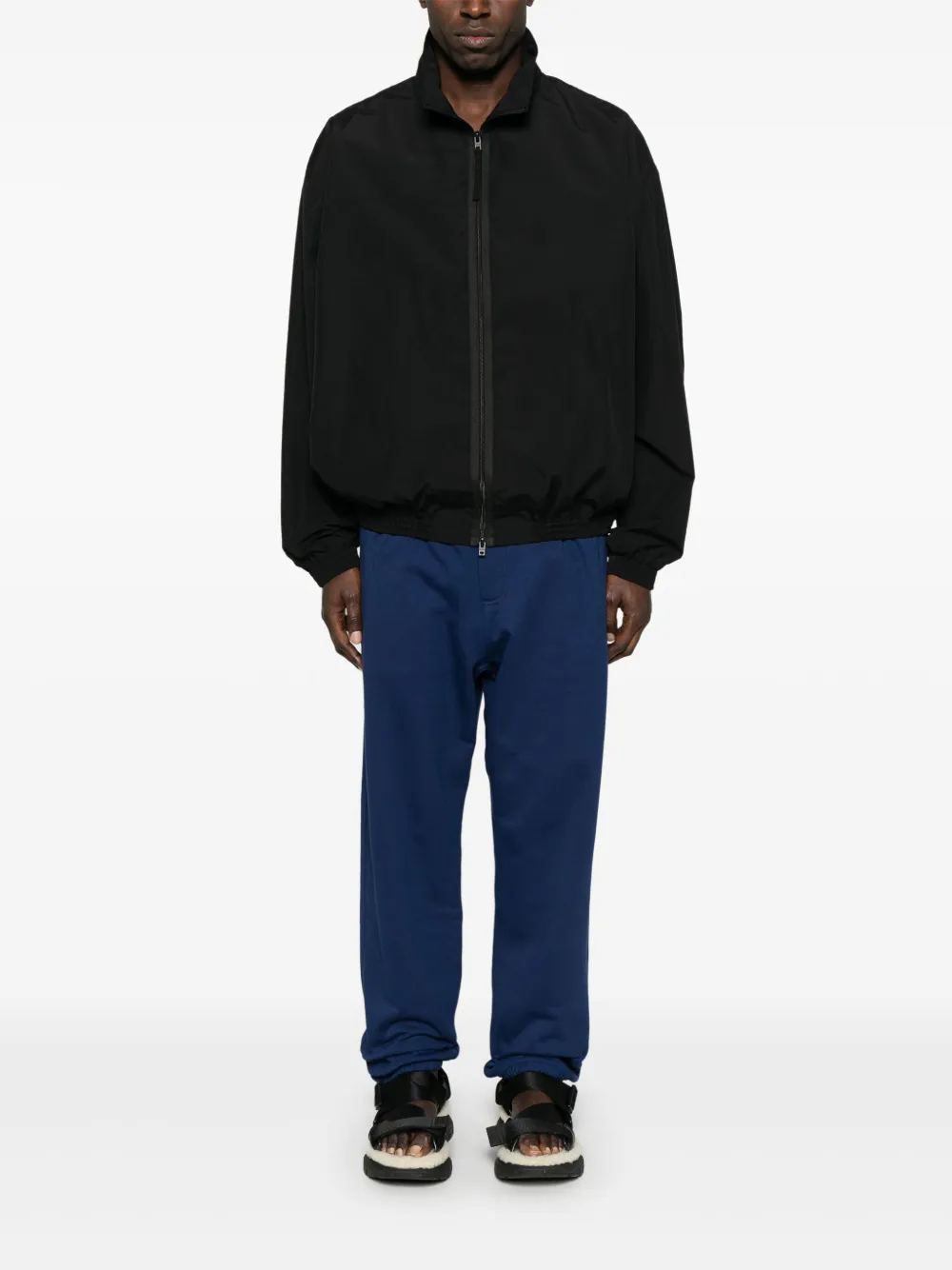 Y-3 logo-print sweatpants - Blauw