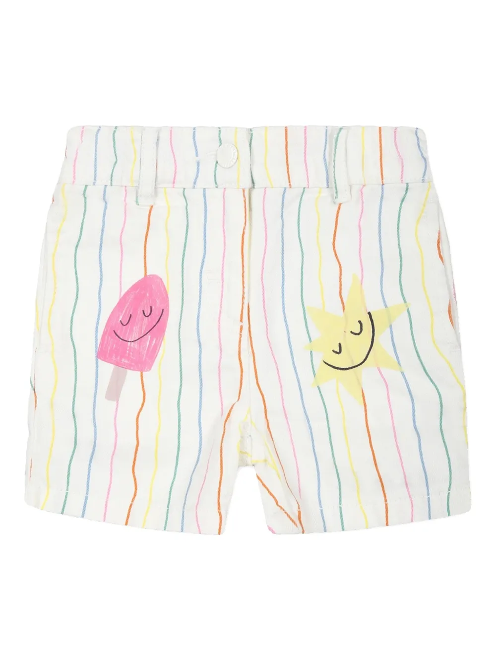Stella McCartney Kids striped shorts - Bianco