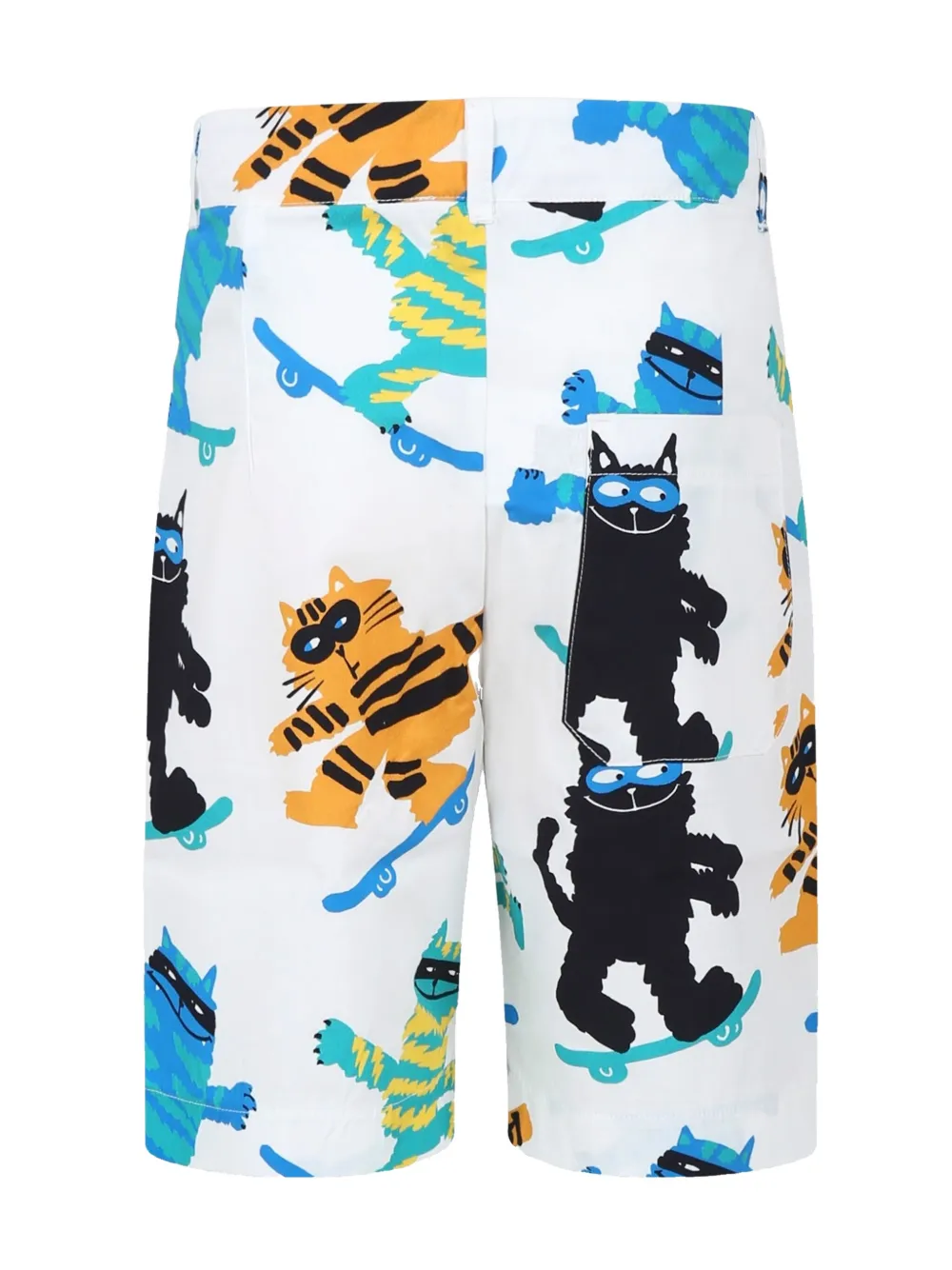 Stella Mccartney Cat-print Shorts In White
