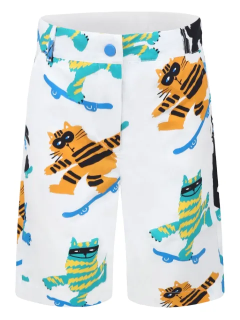 Stella McCartney Kids cat-print shorts