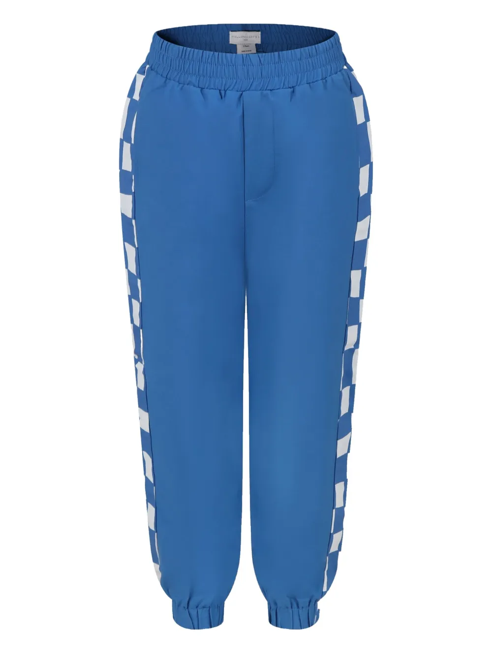 Stella McCartney Kids Geruite joggingbroek Blauw