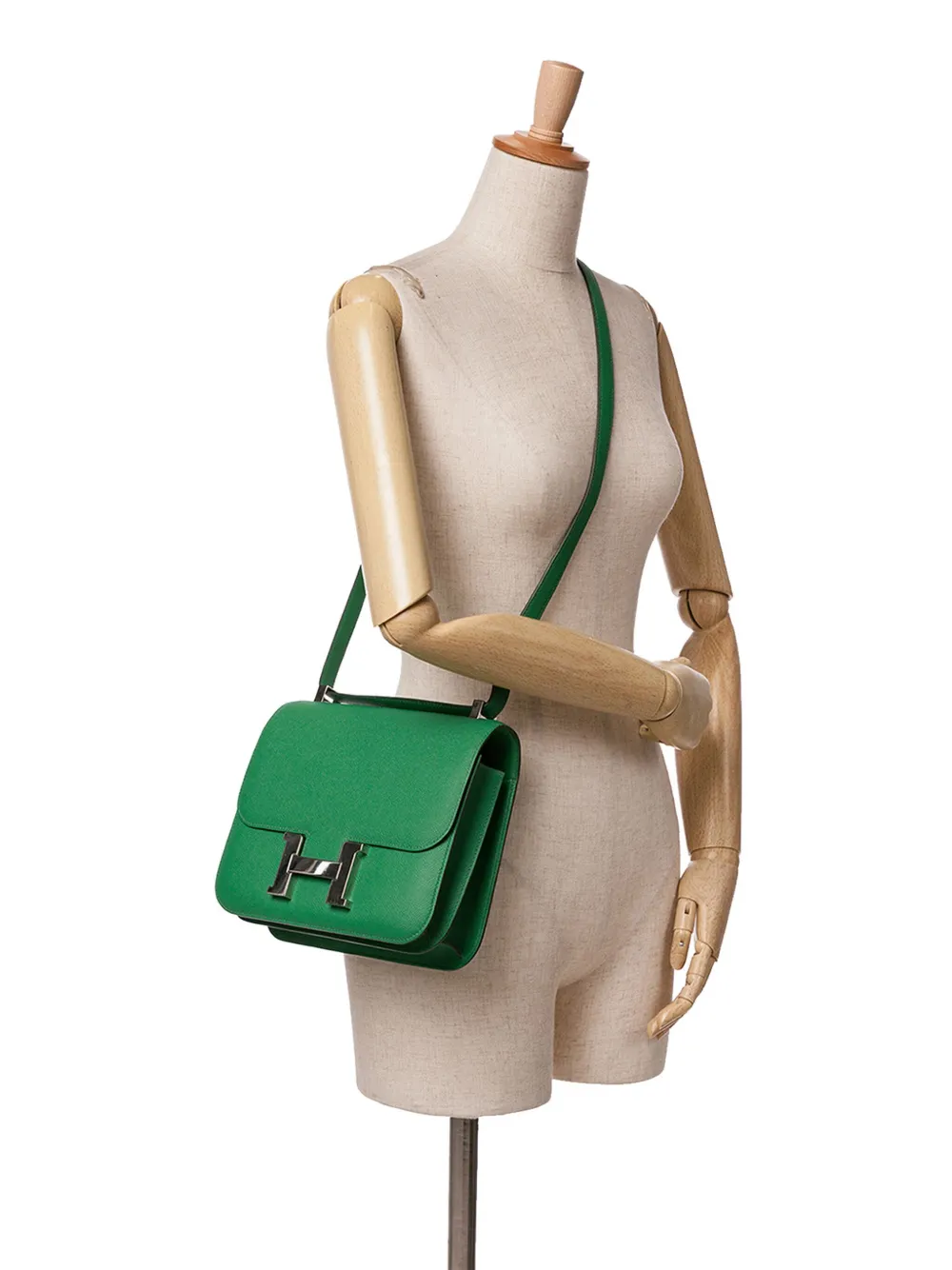 Hermès Pre-Owned 2019 Epsom Constance 24 crossbody bag - Groen