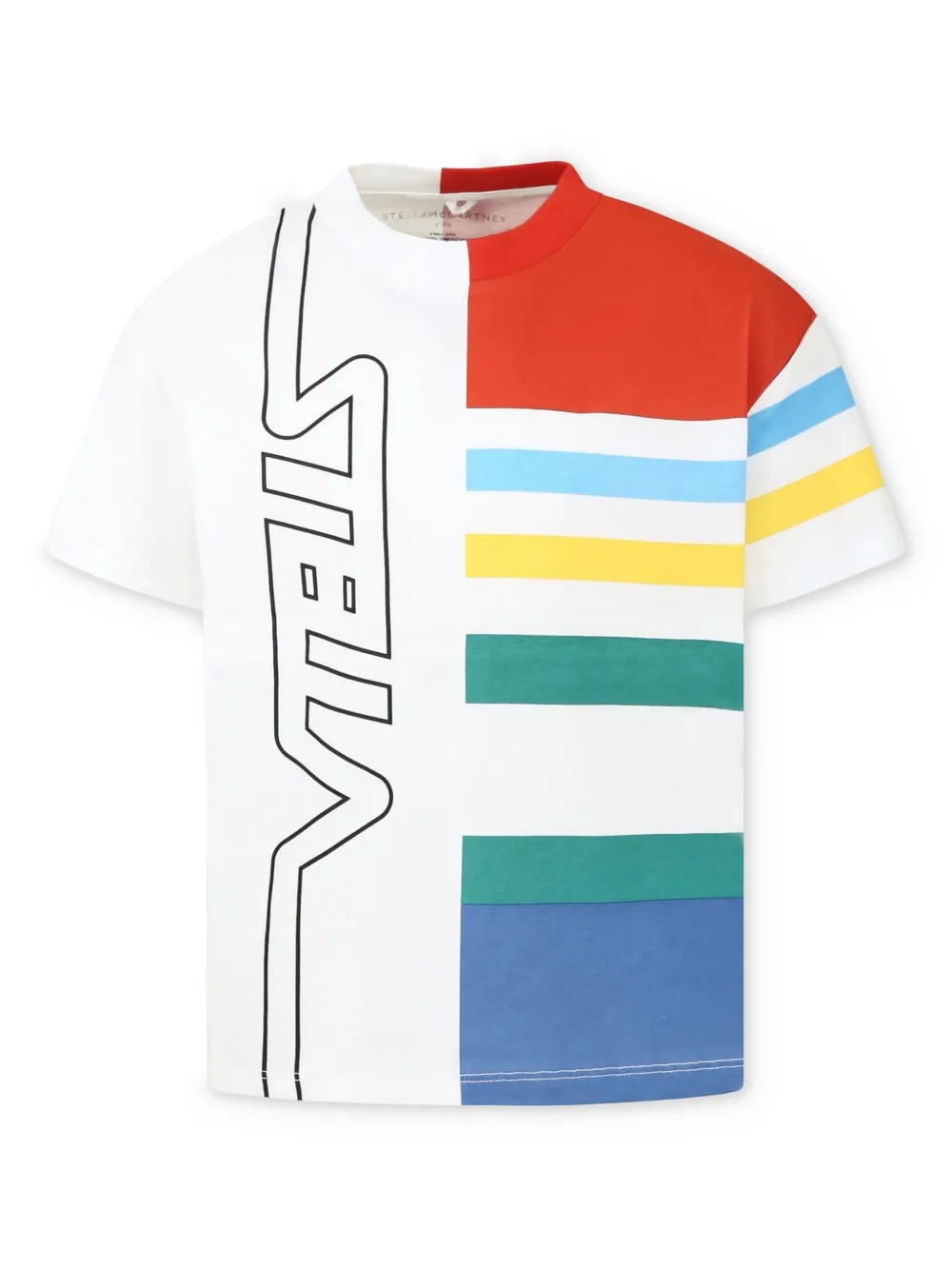 Stella McCartney Kids T-shirt met Varsity-logo Wit